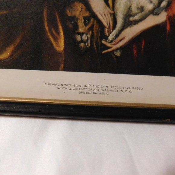 Vintage El Greco The Virgin with St. Ines and St. Tecla Framed Art Print - Picture 3 of 9